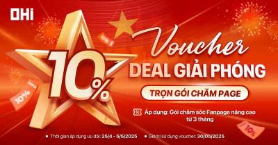 DEAL GIẢI PHÓNG CÙNG OHI: KHUẤY ĐỘNG MÙA LỄ 30/4 – 1/5 VỚI ƯU ĐÃI LÊN TỚI 10%!
